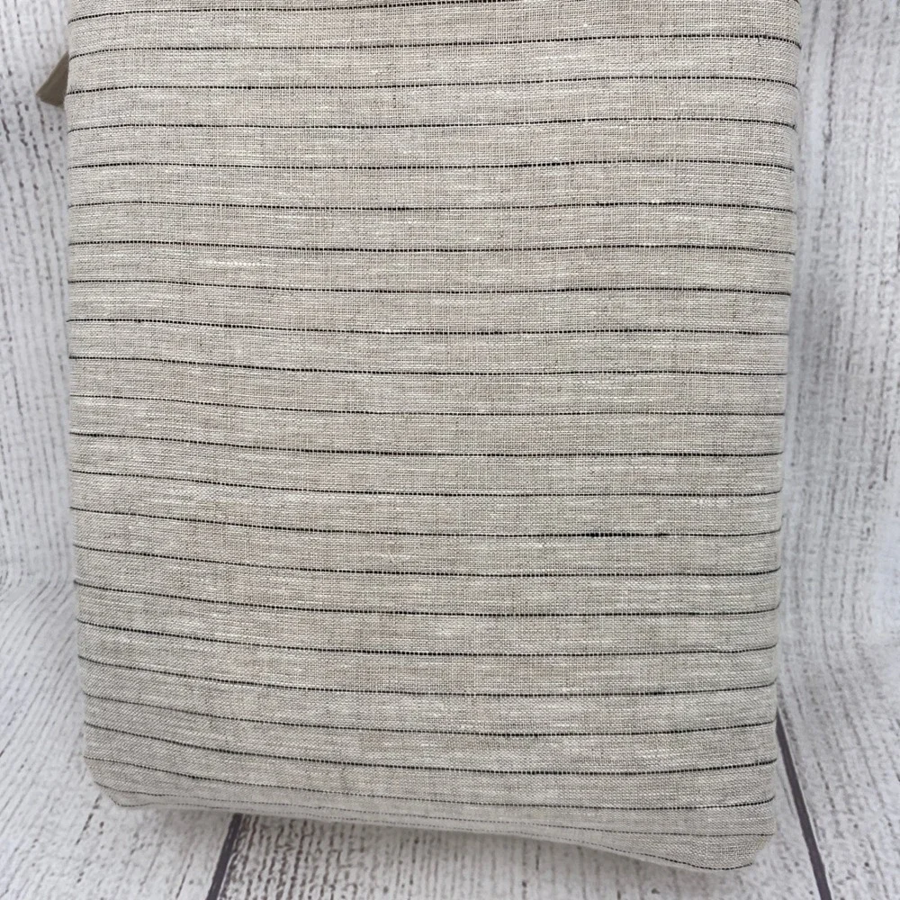 Ella Jayne Duvet Set Full/Queen Natural Linen Black Pinstripe Earthy Farmhouse
